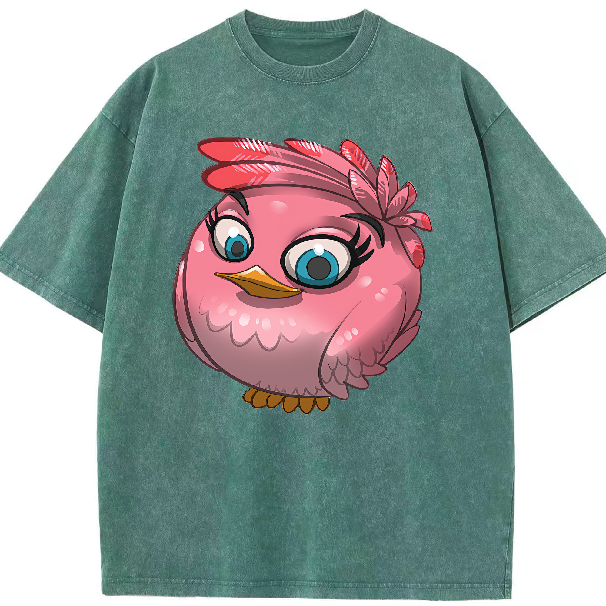 （画像用） Angry Birds アングリーバード 綿100% ヴィンテージ風 半袖Tシャツ（フロントプリント）